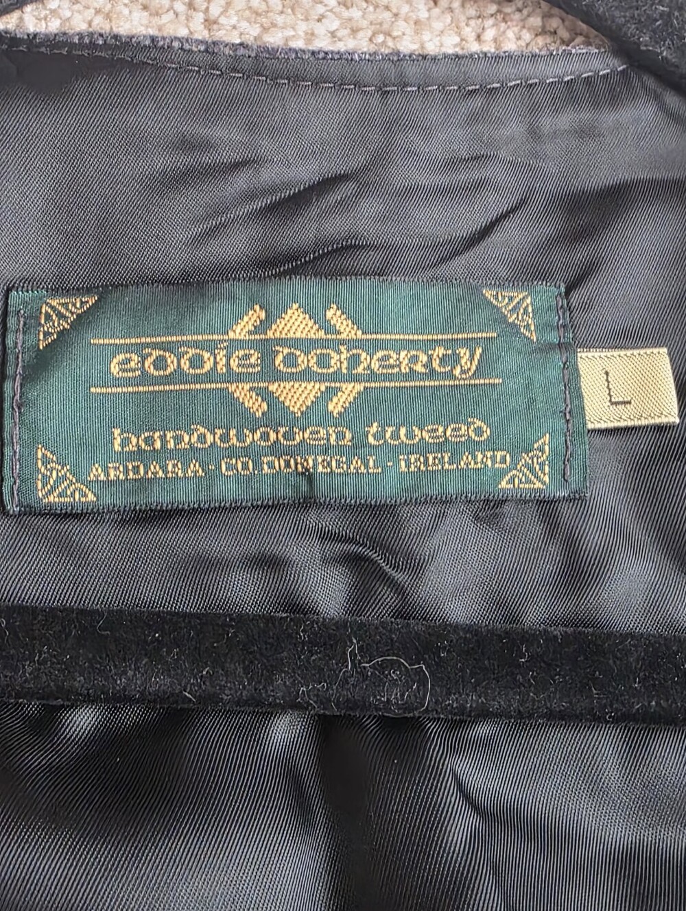 Eddie Doherty Handwoven Donegal Tweed Men's Vest Size Large - Picture 9 of 11